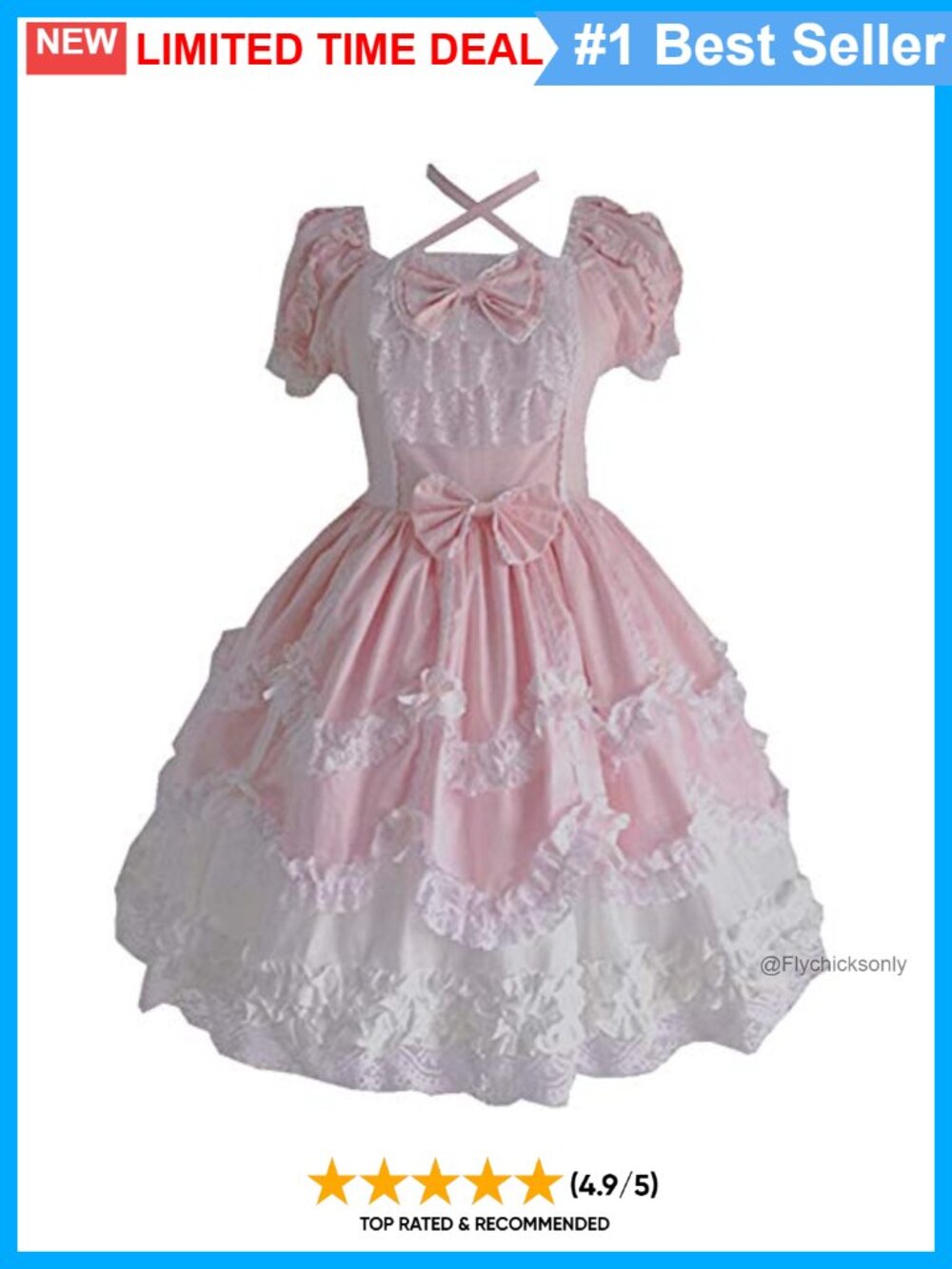 Sweet Lolita Princess Cosplay Dress Cotton Lace Ruffle Costume